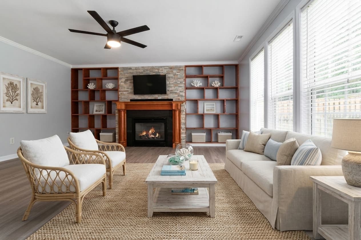 Coastal virtual staging example