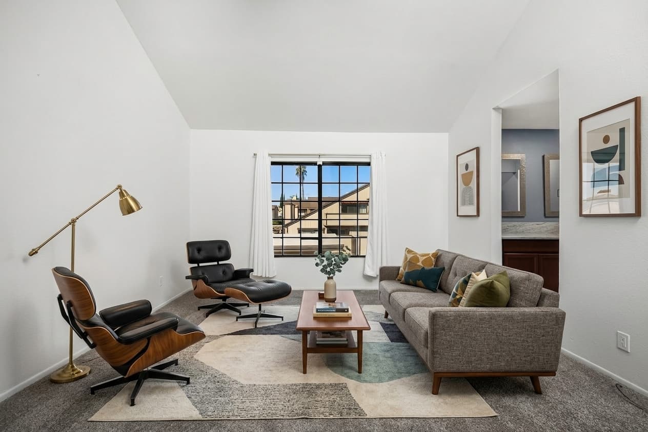 Mid-Century Modern virtual staging example