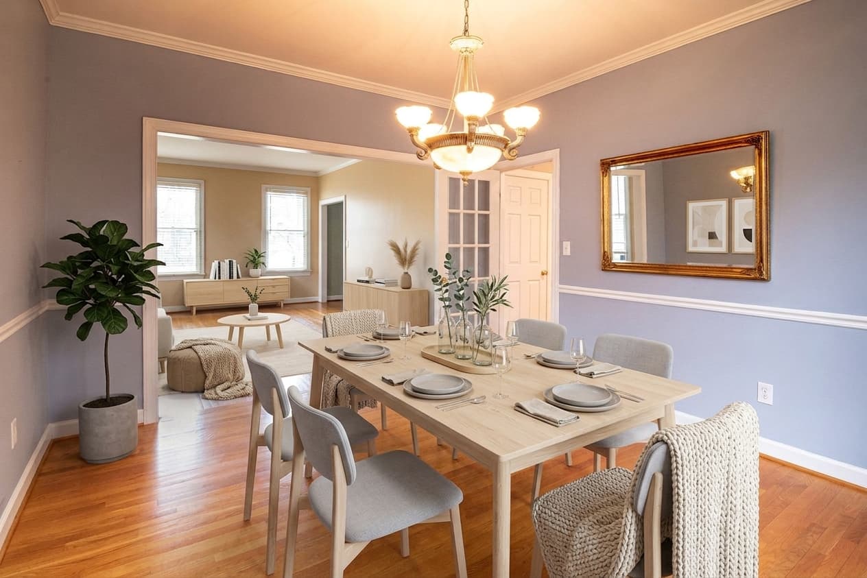 Scandinavian virtual staging example
